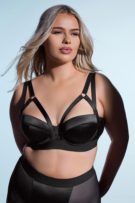 PLAYFUL PROMISES Black Candace Balcony Underwired Bra
