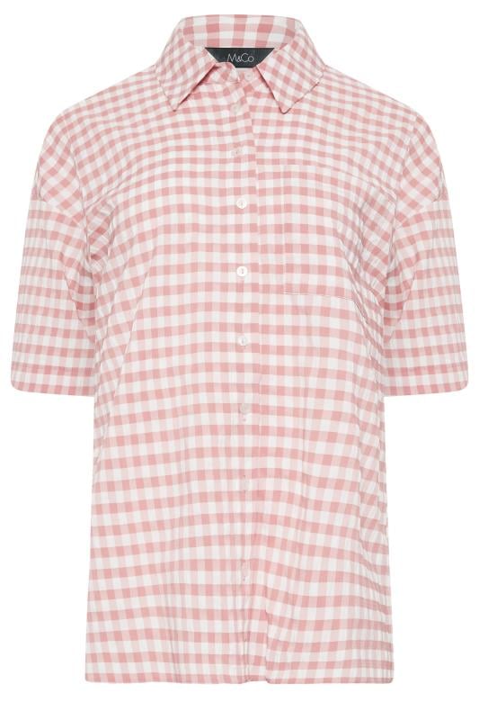 M&Co Pink Gingham Print Shirt | M&Co 6