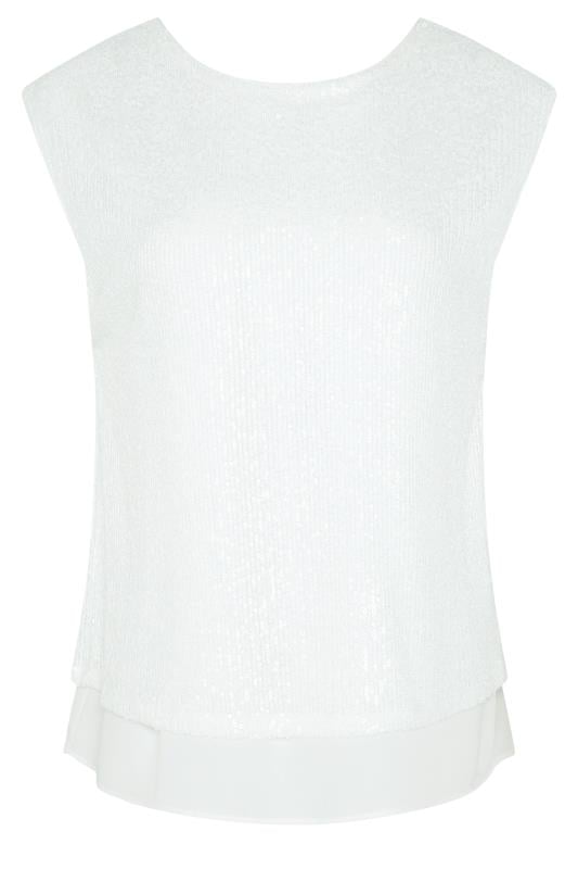 M&Co White Sequin Tie Back Top | M&Co 6