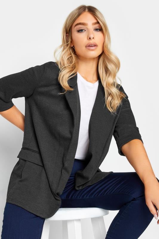 Women's  M&Co Dark Grey Textured Blazer
