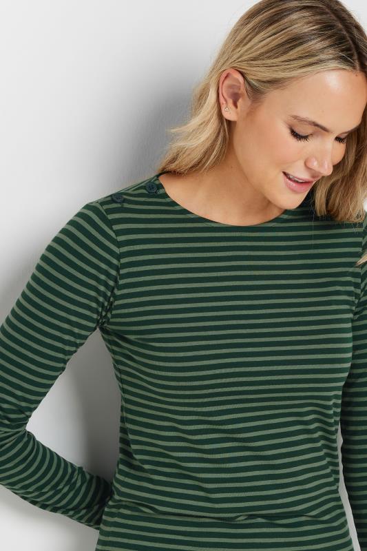 LTS Tall Green Striped Long Sleeve Top | Long Tall Sally 4