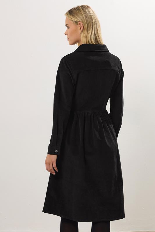 M&Co Petite Black Cord Zip Shirt Dress | M&Co 4