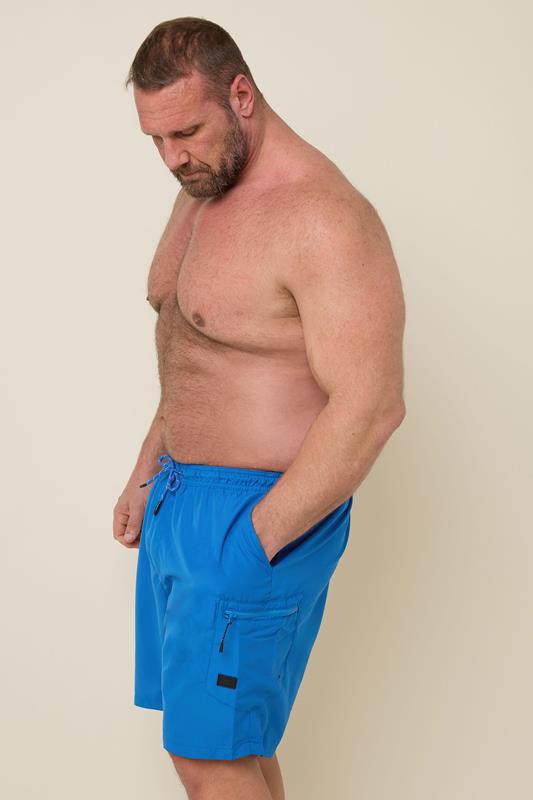 BadRhino Big & Tall Blue Cargo Swim Shorts | BadRhino 4