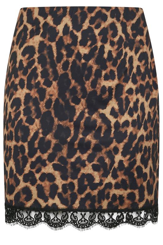 LIMITED COLLECTION Plus Size Black Leopard Print Mini Skirt | Yours Clothing 5