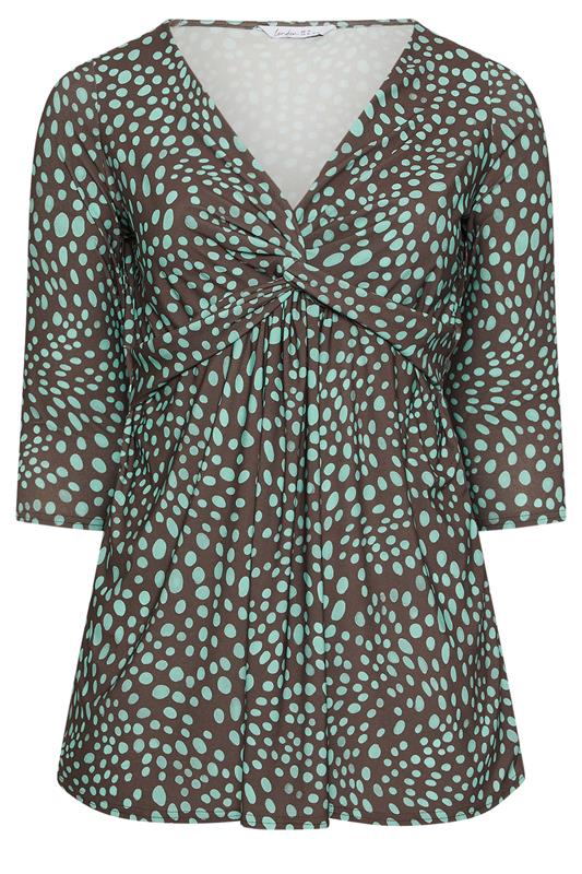 YOURS LONDON Plus Size Black Knot Detail Front Top | Yours Clothing 5