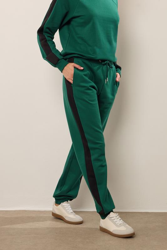 LTS Tall Green Colour Block Cuffed Joggers | Long Tall Sally 1
