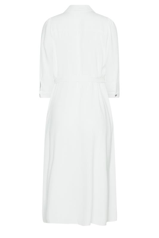 M&Co White Tie Waist Shirt Dress | M&Co 7