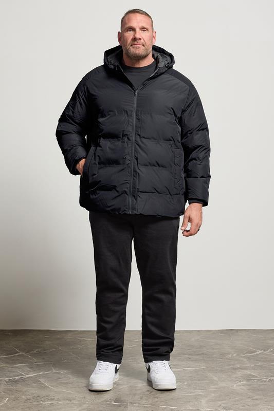 JACK & JONES Big & Tall Black Puffer Jacket | BadRhino 1