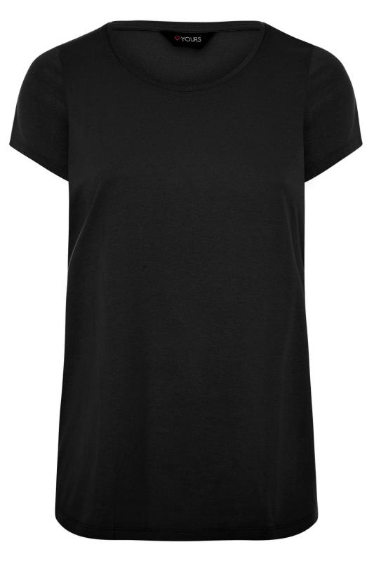 Plus Size Black Basic T-Shirt | Yours Clothing 5