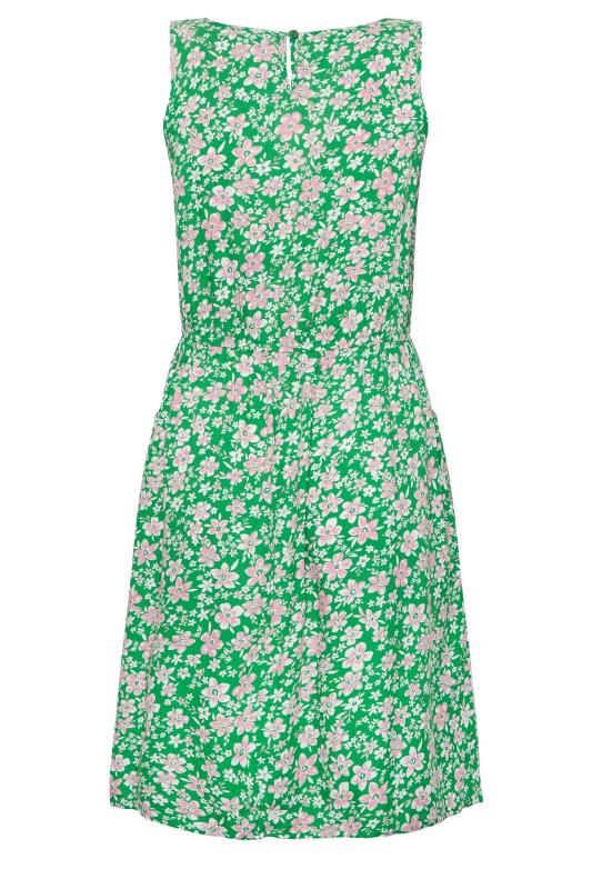 YOURS Curve Plus Size Green Floral Ditsy Print Mini Dress | Yours Clothing  8