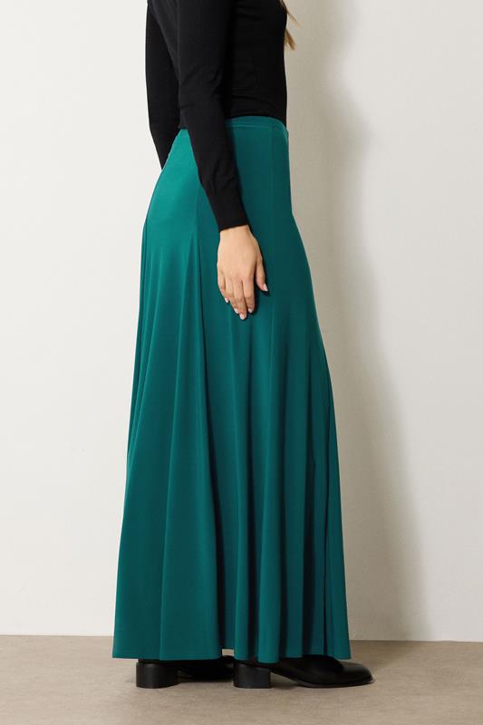 LTS Tall Women's Teal Green Godet Maxi Skirt | Long Tall Sally 2