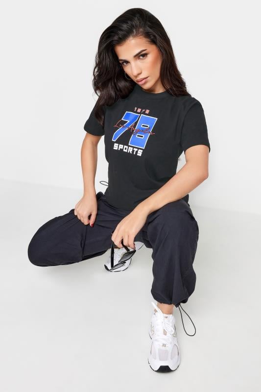 PixieGirl Black '1978 Sports' Slogan T-Shirt | PixieGirl 1