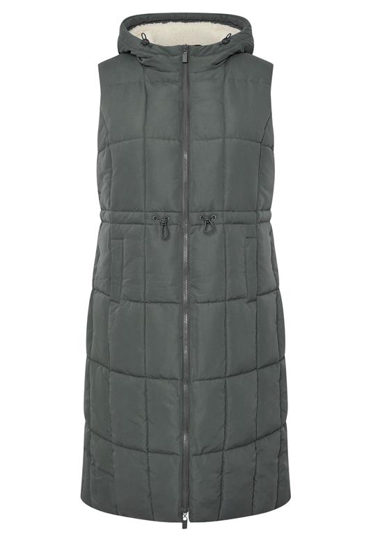YOURS Plus Size Grey Midi Gilet | Yours Clothing 5