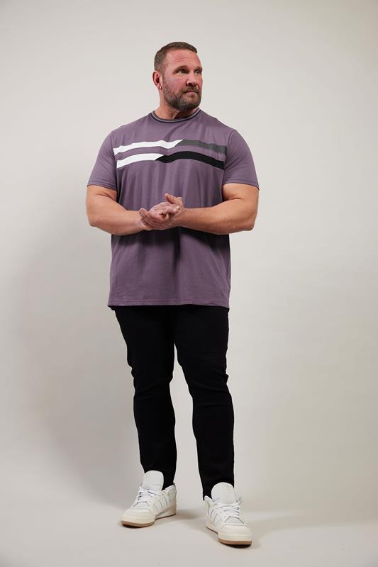  BadRhino Big & Tall Purple Cut & Sew T-Shirt