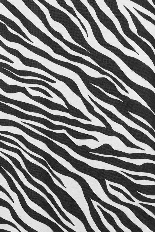 PixieGirl Black Zebra Print Tie Up Midi Skirt | PixieGirl 6