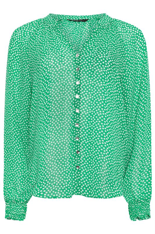 M&Co Green Spot Print Button Through Blouse | M&Co 5