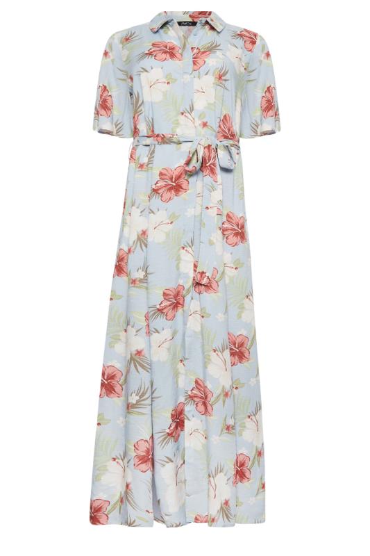 M&Co Blue Floral Print Shirt Dress | M&Co 6