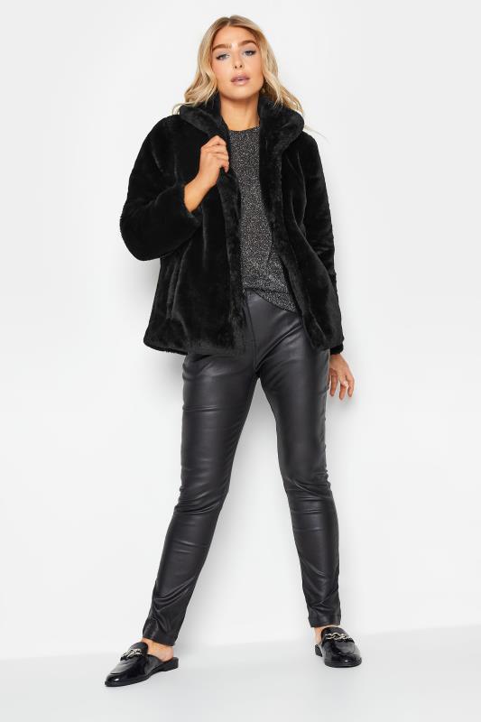M&Co Black Faux Fur Coat