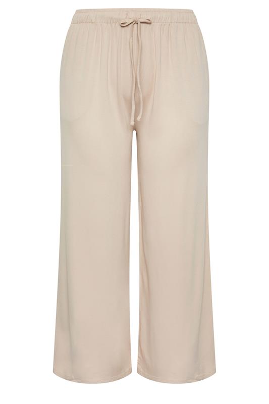 YOURS Plus Size Natural Brown Soft Touch Trousers | Yours Clothing 5
