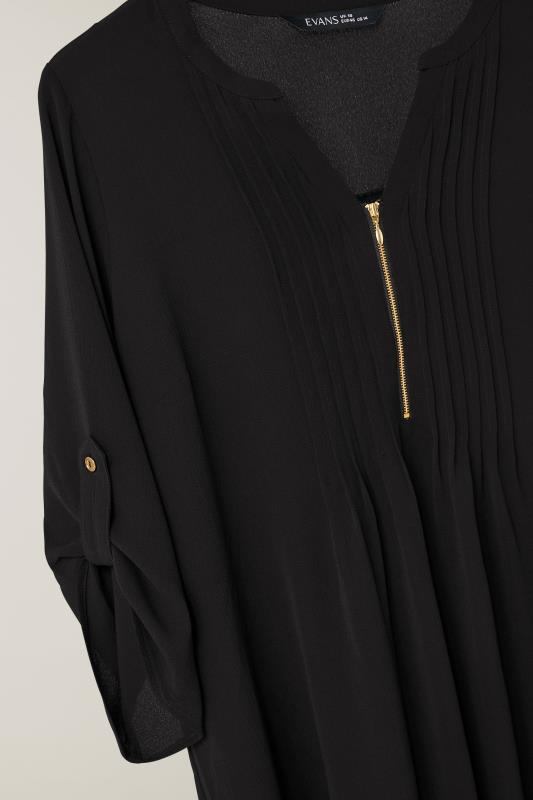 EVANS Plus Size Black Pintuck Blouse | Evans  6