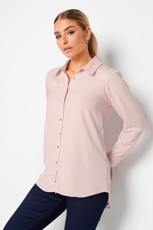 Women's  M&Co Light Pink Tie Back Tunic Shirt