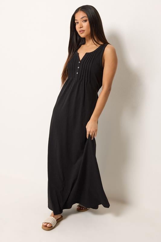 black maxi sheath dress Kinsley Slinky Maxi Dress With Hardware - Black