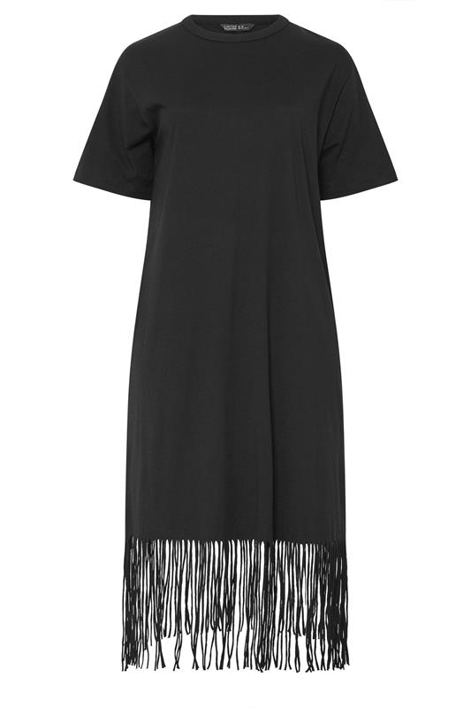 LIMITED COLLECTION Plus Size Black Tassel Beach Dress | Yours Clothing 5