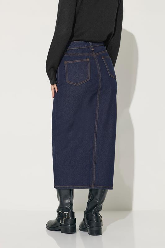 PixieGirl Petite Women's Dark Blue Pocket Patch Denim Skirt | PixieGirl 2