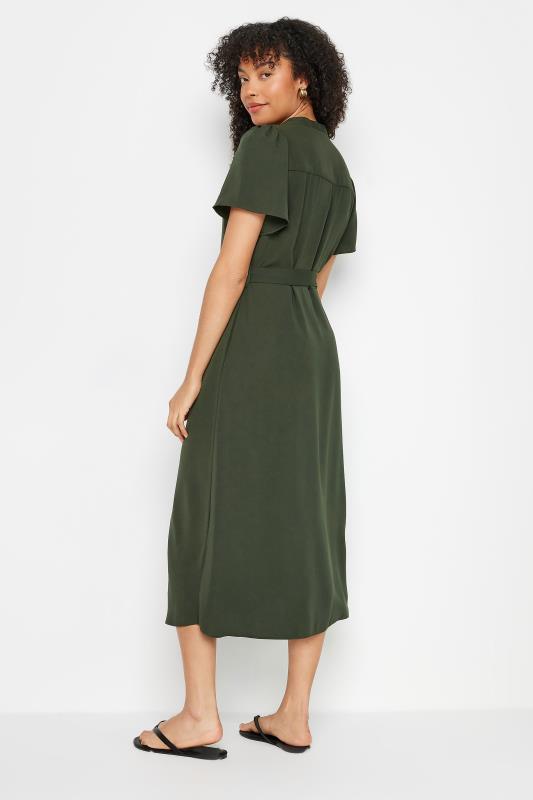 M&Co Khaki Green Button Through Midi Dress | M&Co 3