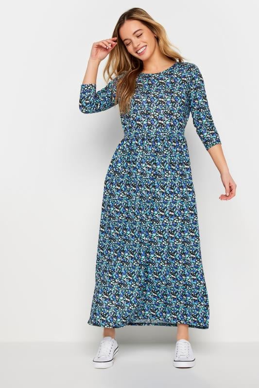 M&Co Petite Blue Ditsy Print Midi Dress | M&Co  1