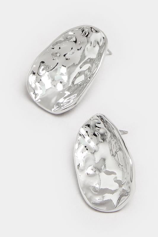  Yours Silver Tone Textured Stud Earrings
