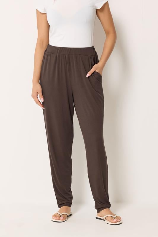 M&Co Petite Chocolate Brown Hareem Trousers | M&Co 1