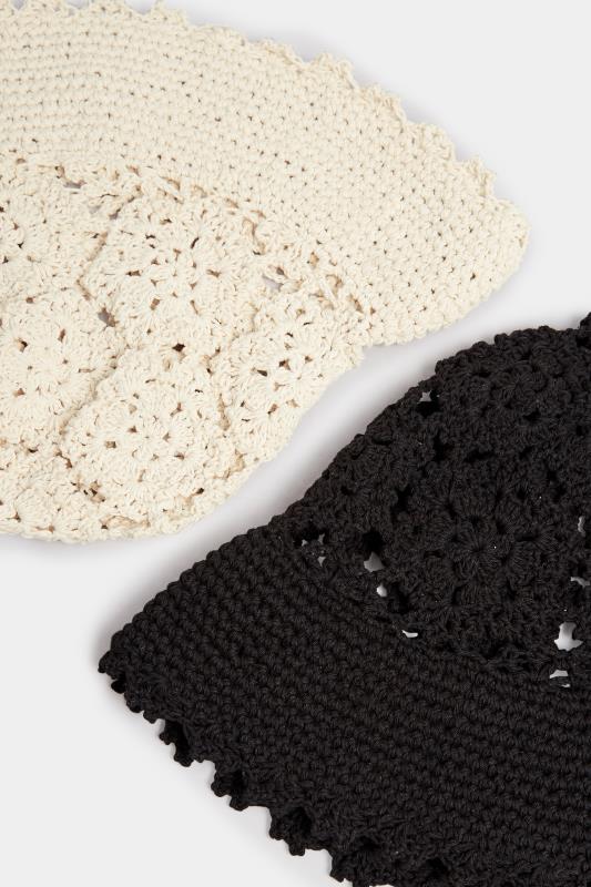 Black Crochet Bucket Hat | Yours Clothing  4