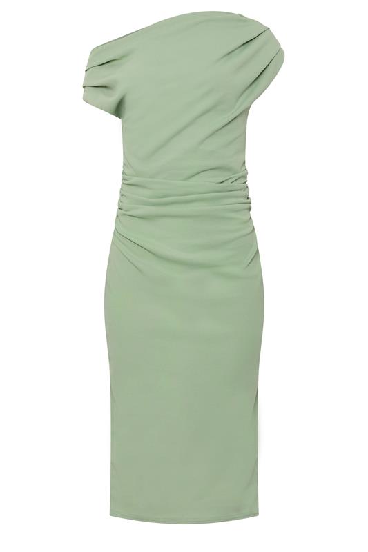 STAR Sage Green Draped Midi Dress | StarByJM 6