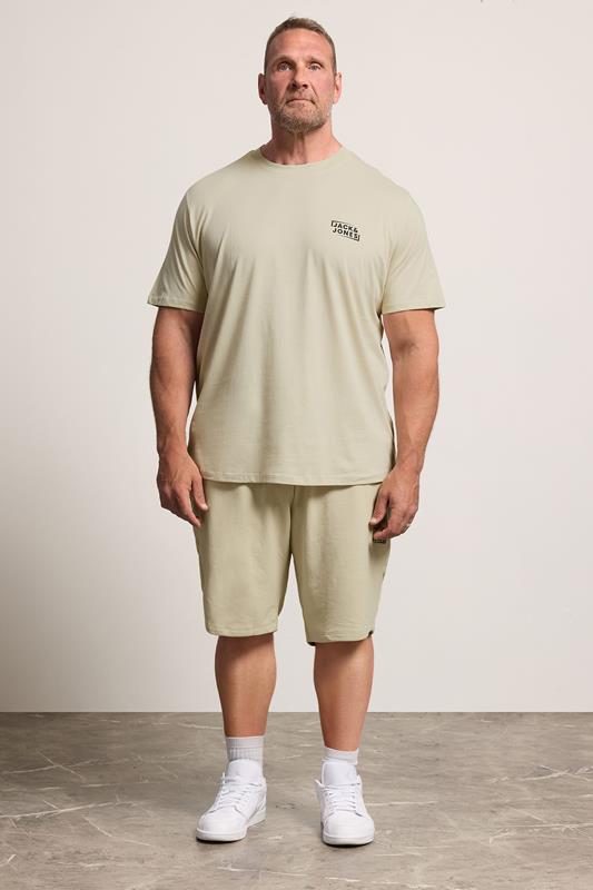  JACK & JONES Big & Tall Off-White T-Shirt & Shorts Set