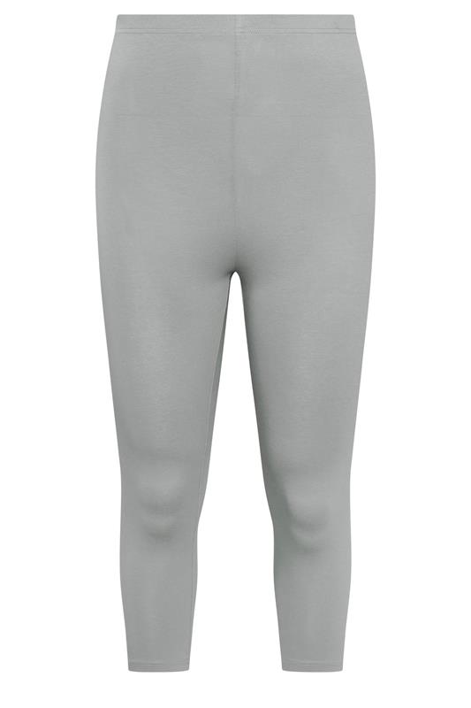 YOURSET 2 PACK Plus Size Grey Swirl Cropped Leggings | Yours Clothing 9