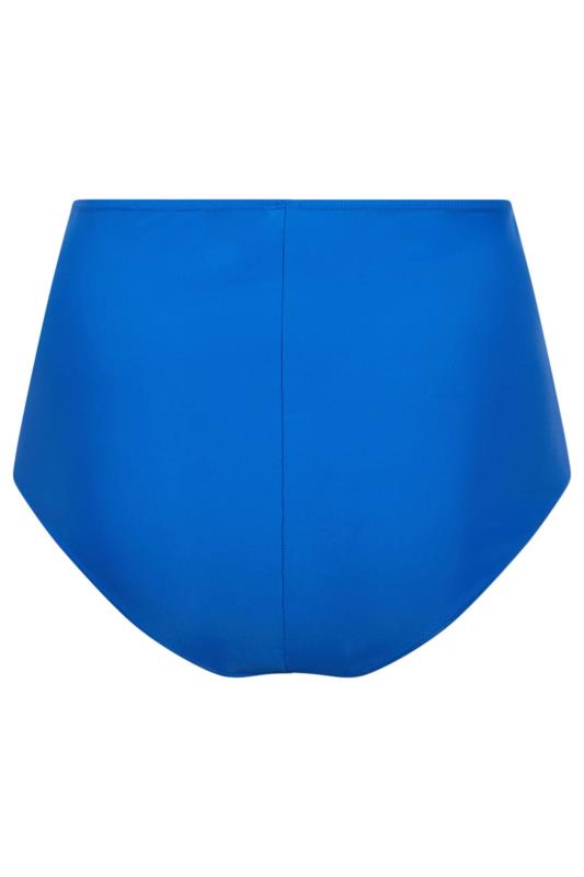 YOURS Plus Size Cobalt Blue Super High Waisted Tummy Control Bikini Briefs | Yours Clothing 2