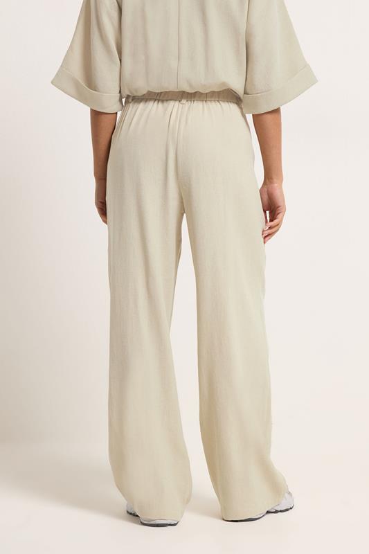 PixieGirl Petite Women's Natural Brown Wide Leg Trousers | PixieGirl 4