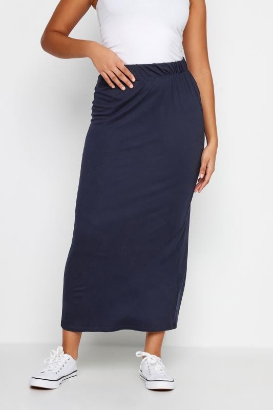 Women's  M&Co Navy Blue Tube Maxi Skirt