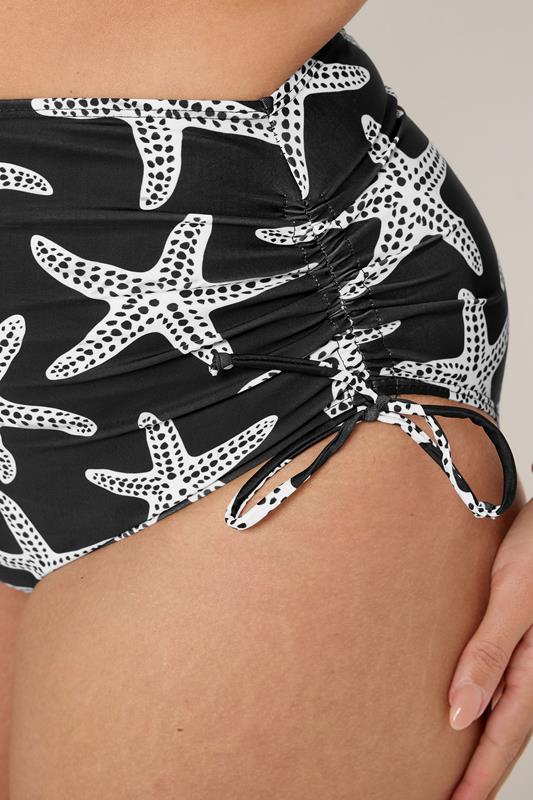 YOURS Plus Size Black Starfish Super High Waist Tummy Control Bikini Briefs | Yours Clothing 6