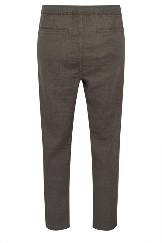 BadRhino Big & Tall Brown Textured Trousers | BadRhino 7