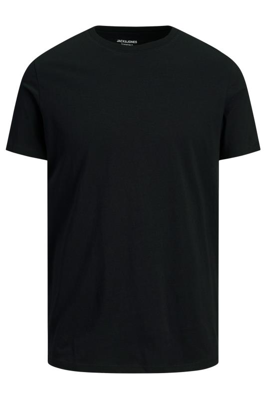 JACK & JONES Big & Tall Black Basic T-Shirt | BadRhino 2