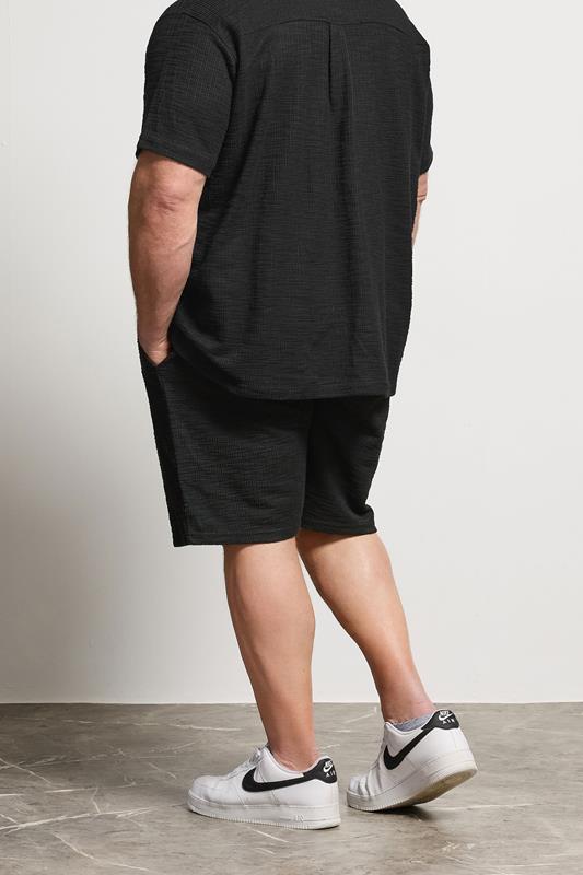 BadRhino Big & Tall Black Textured Shorts | BadRhino 4