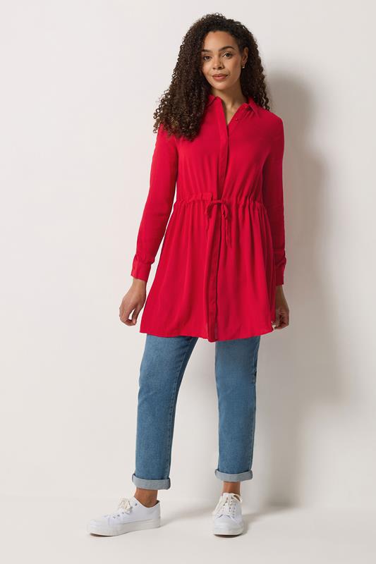 M&Co Red Tunic Shirt Dress | M&Co 1