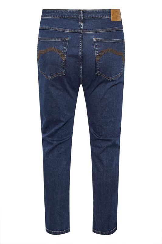 BadRhino Big & Tall Indigo Blue Tapered Fit Stretch Jeans | BadRhino 8
