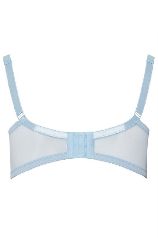 YOURSET 2 PACK Curve Blue & White Cotton Lace Trim Non-Padded Non-Wired Bralettes | Yours Clothing 11