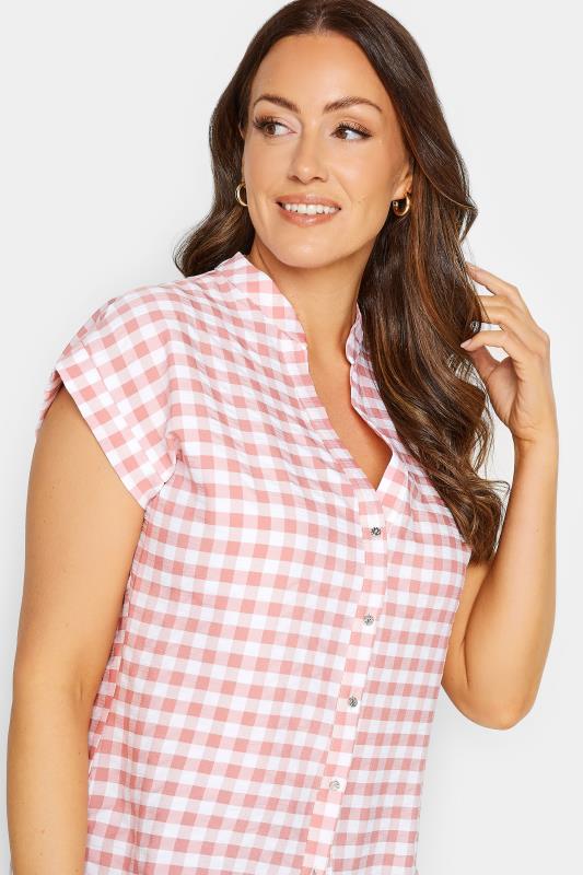 M&Co Pink Gingham Short Sleeve Shirt | M&Co 4