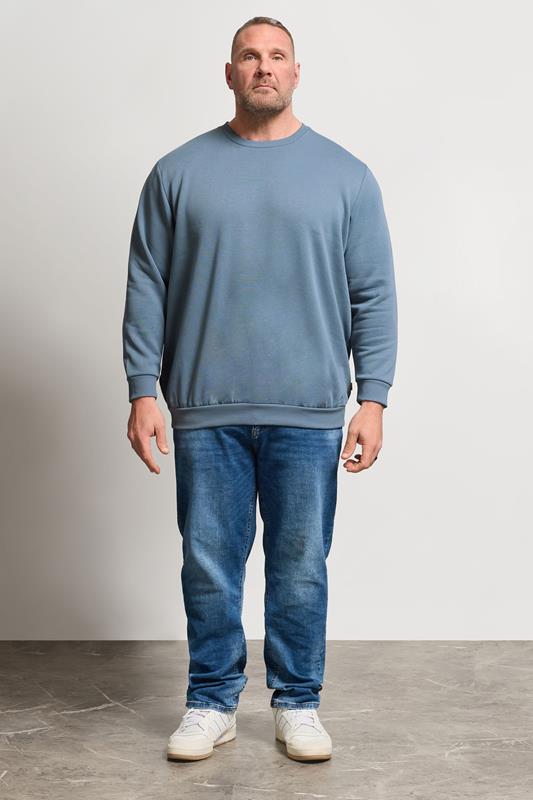 JACK & JONES Big & Tall Blue Mirage Sweatshirt | BadRhino 1