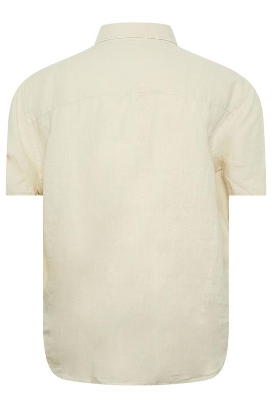 Lyle & Scott Big & Tall Stone Brown Linen Shirt | BadRhino 4