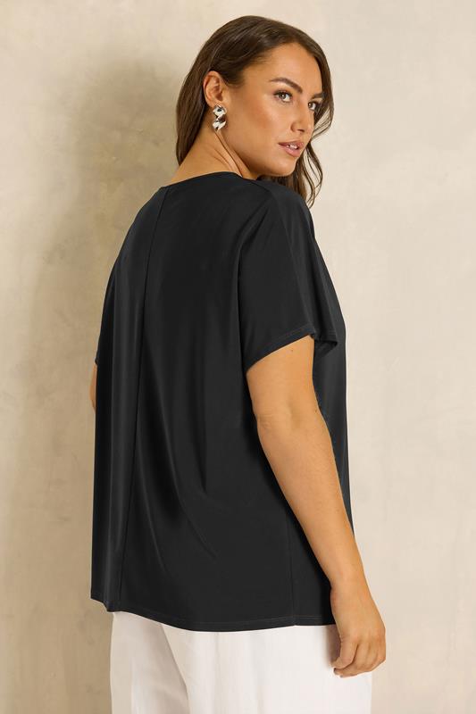 EVANS Plus Size Black Bar Detail Top | Evans 2